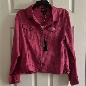 NWT 100% Linen Jones New York Women’s Jacket. Size M.